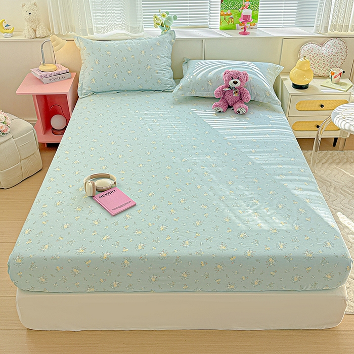 91家纺网 家纺一手货源 找家纺 依庭 2026新款12868全棉纯棉印花床笠云舒花