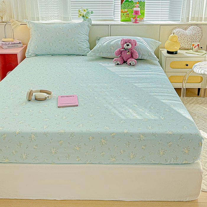 91家纺网 家纺一手货源 找家纺 依庭 2026新款12868全棉纯棉印花床笠云舒花