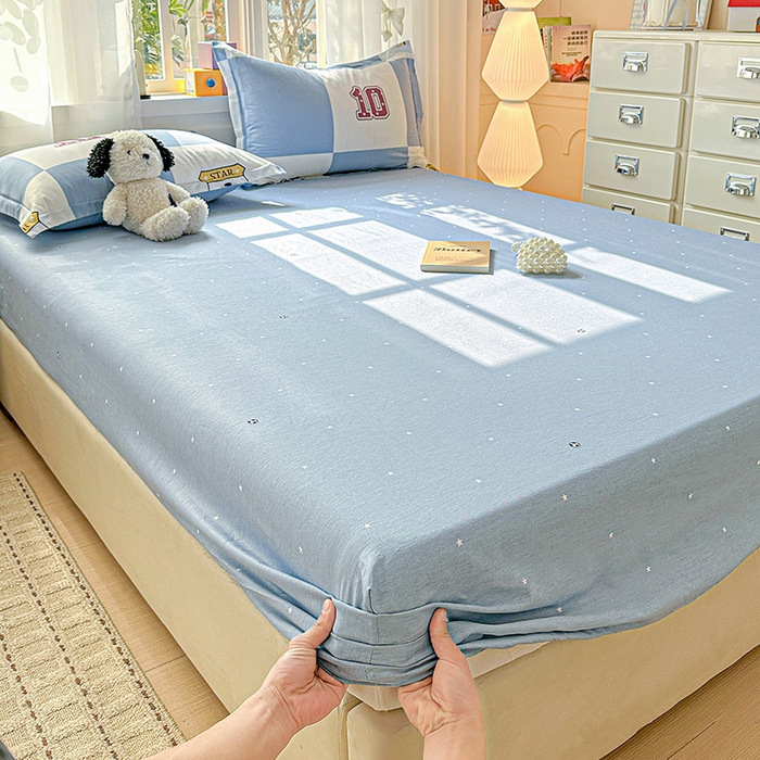 91家纺网 家纺一手货源 找家纺 依庭 2026新款12868全棉纯棉印花床笠足球小将