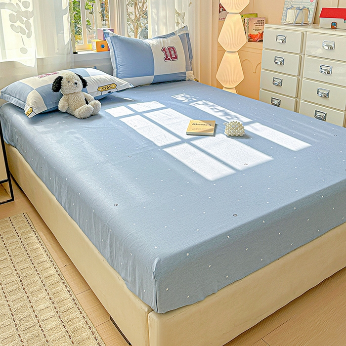 91家纺网 家纺一手货源 找家纺 依庭 2026新款12868全棉纯棉印花床笠足球小将