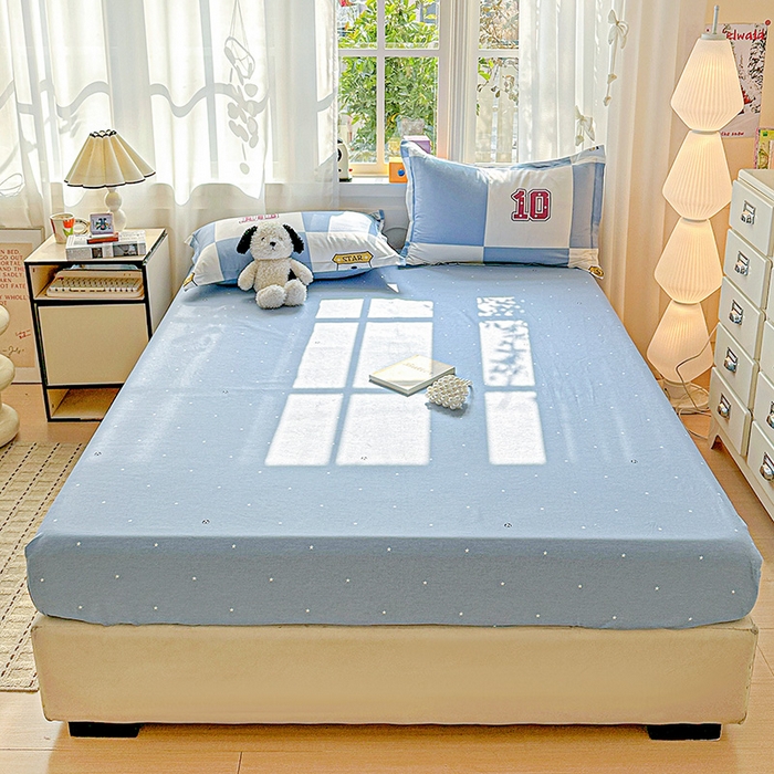 91家纺网 家纺一手货源 找家纺 依庭 2026新款12868全棉纯棉印花床笠足球小将