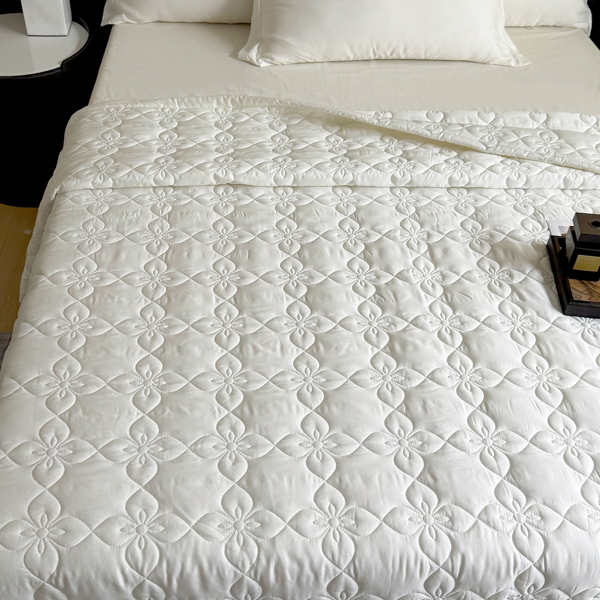 91家纺网 家纺一手货源 找家纺 （总）三俏家纺 2026新款60支双面天丝床盖纯色