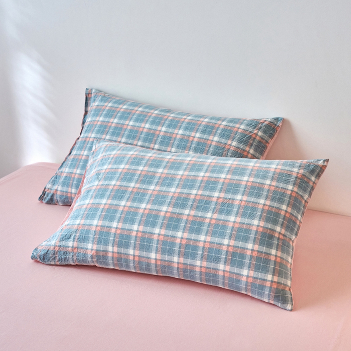 91家纺网 家纺一手货源 找家纺 （总）春皖家纺 2026春夏新款全棉水洗棉单枕套枕套单件单品枕套