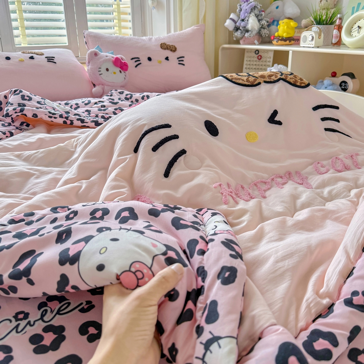 91家纺网 家纺一手货源 找家纺 优卡迪家纺馆 2026新款水洗棉印加绣夏被四件套下载文件包含买家秀 摩登KT-玉粉