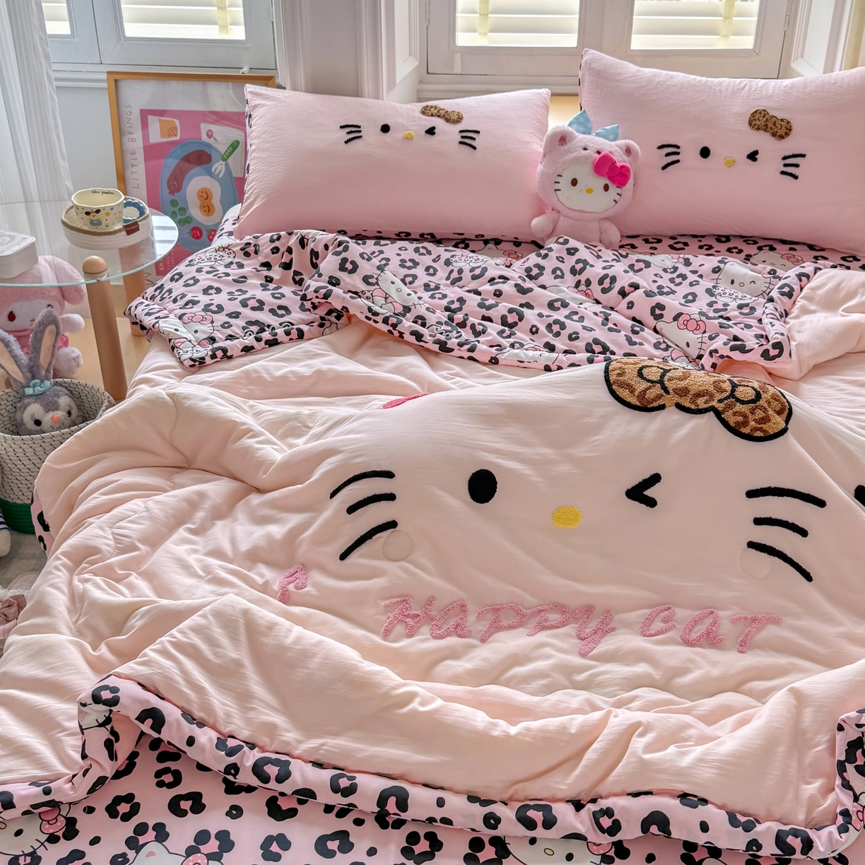 91家纺网 家纺一手货源 找家纺 优卡迪家纺馆 2026新款水洗棉印加绣夏被四件套下载文件包含买家秀 摩登KT-玉粉