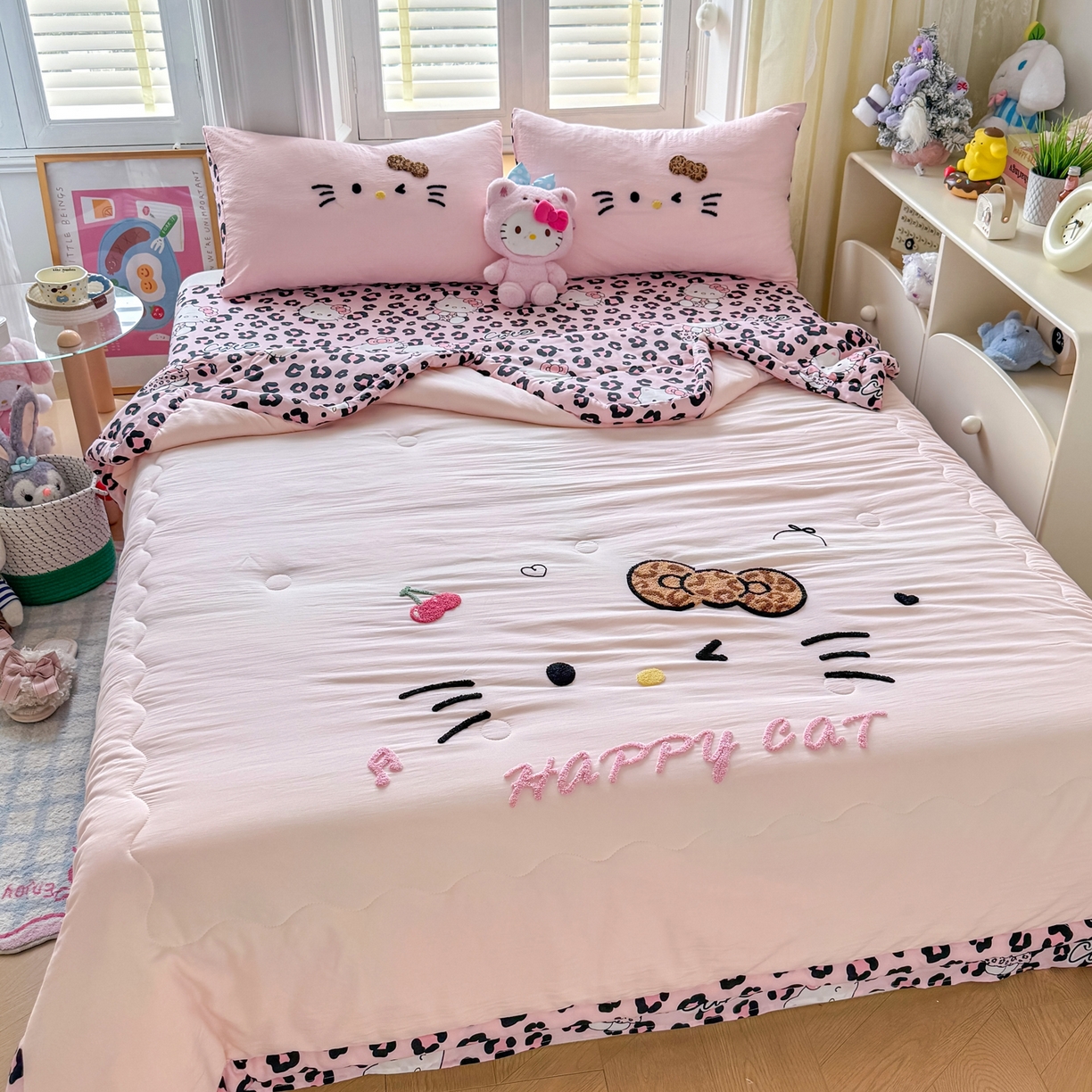 91家纺网 家纺一手货源 找家纺 优卡迪家纺馆 2026新款水洗棉印加绣夏被四件套下载文件包含买家秀 摩登KT-玉粉