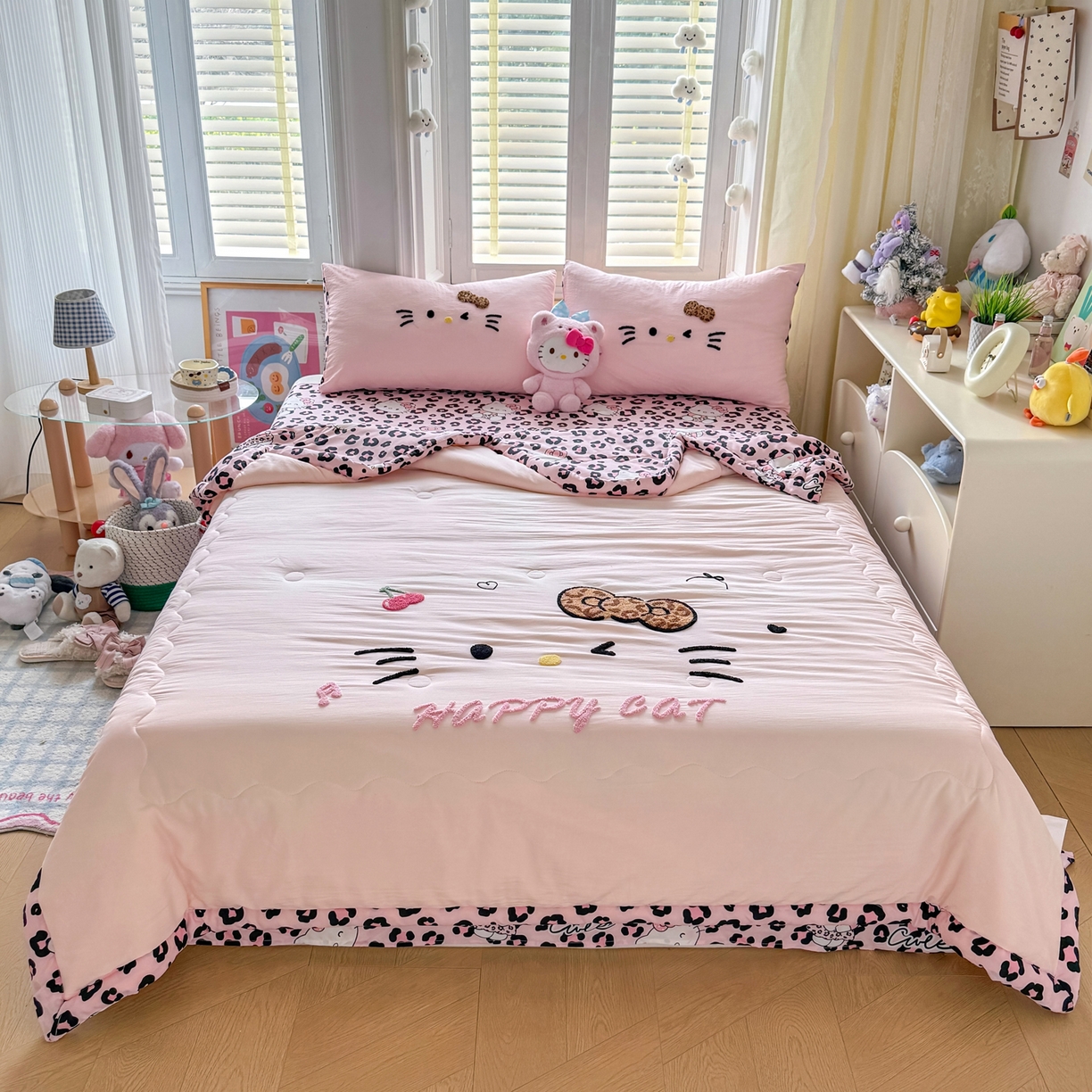 91家纺网 家纺一手货源 找家纺 优卡迪家纺馆 2026新款水洗棉印加绣夏被四件套下载文件包含买家秀 摩登KT-玉粉