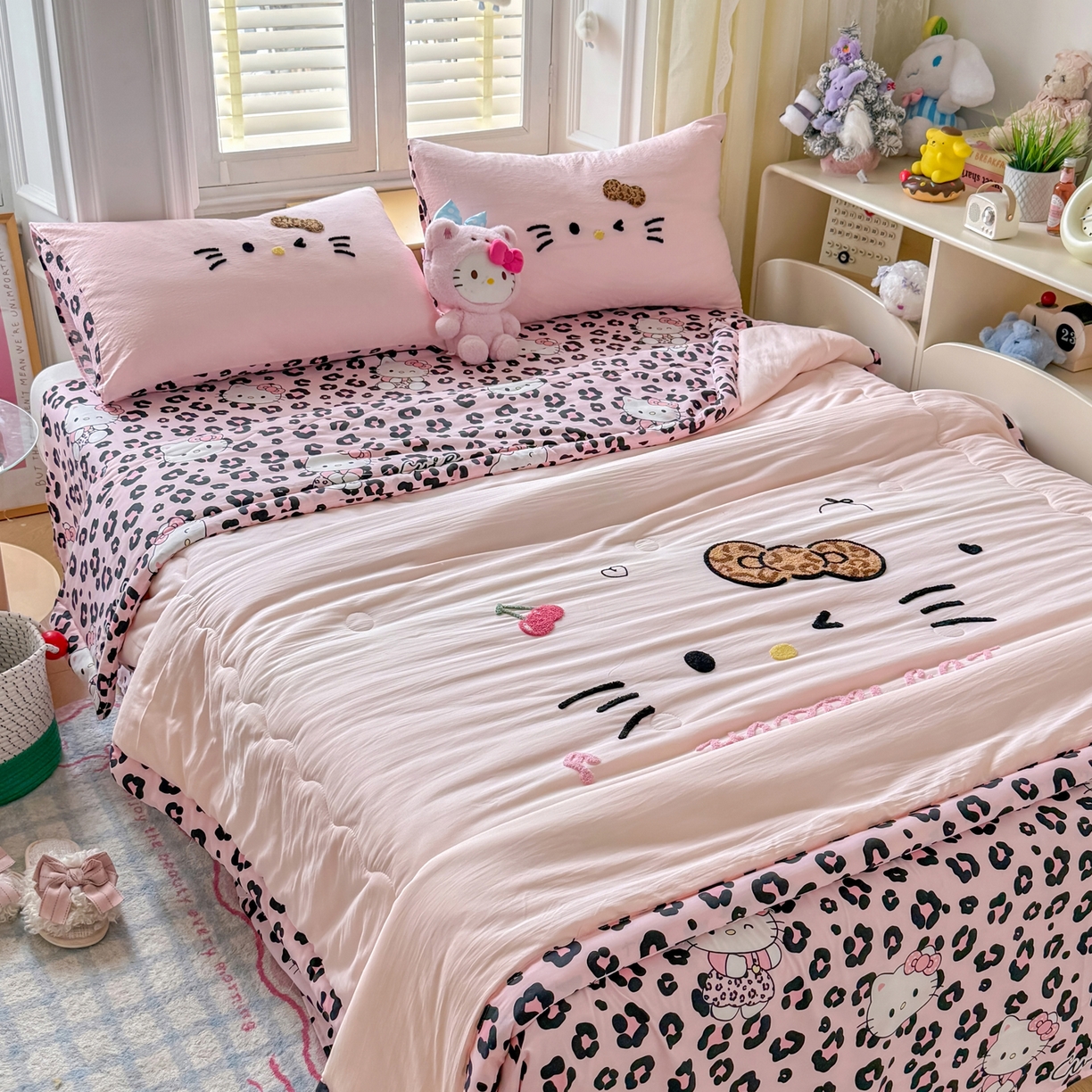 91家纺网 家纺一手货源 找家纺 优卡迪家纺馆 2026新款水洗棉印加绣夏被四件套下载文件包含买家秀 摩登KT-玉粉