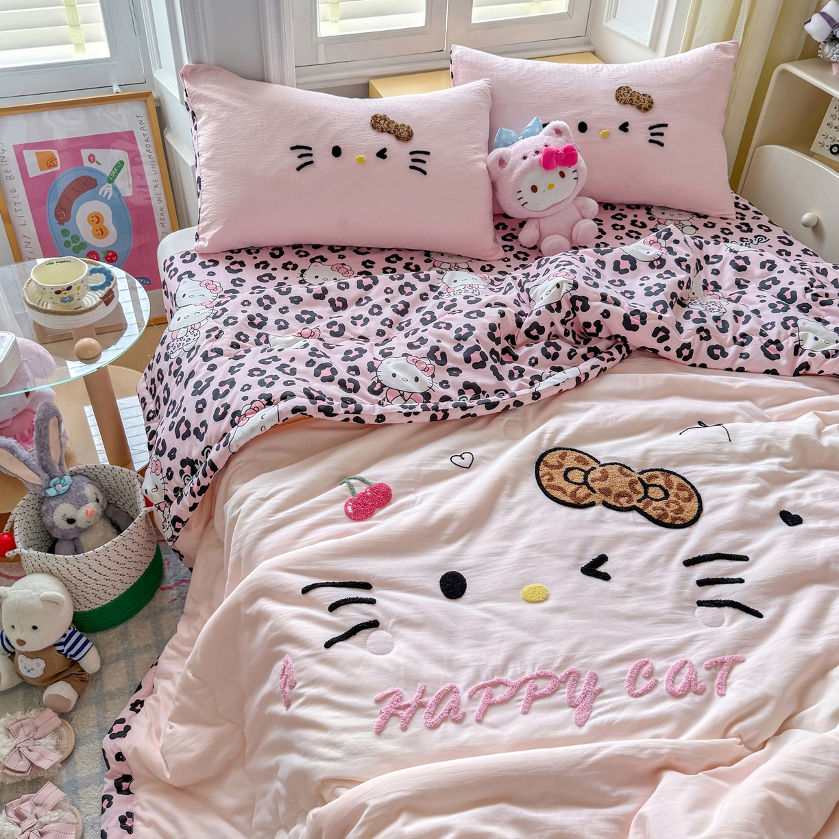 91家纺网 家纺一手货源 找家纺 优卡迪家纺馆 2026新款水洗棉印加绣夏被四件套下载文件包含买家秀 摩登KT-玉粉