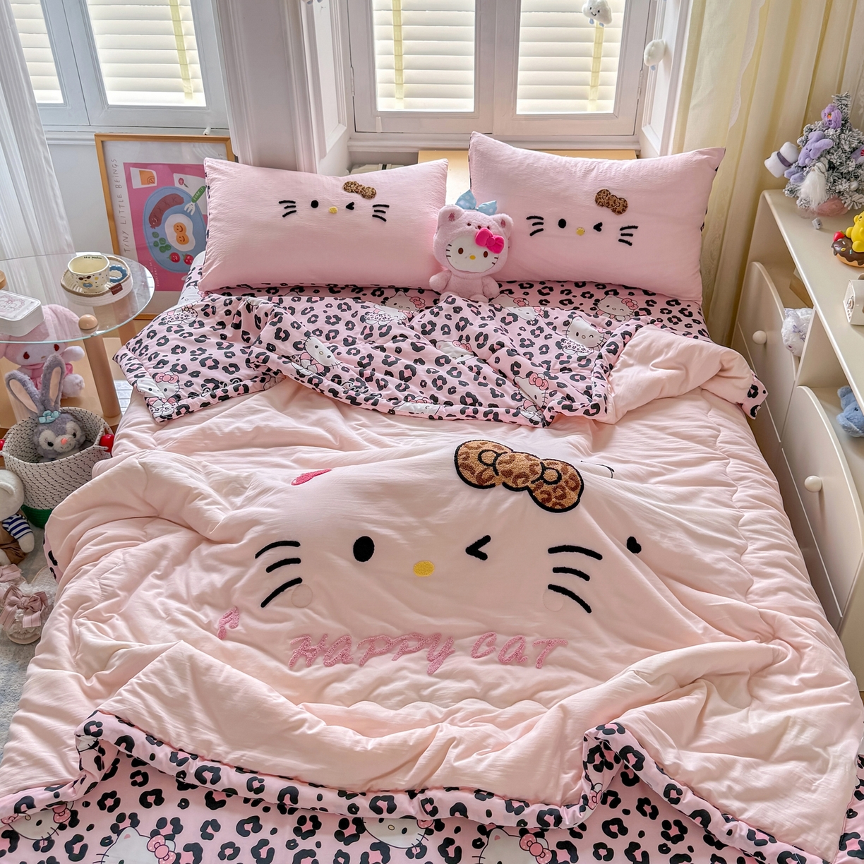 91家纺网 家纺一手货源 找家纺 优卡迪家纺馆 2026新款水洗棉印加绣夏被四件套下载文件包含买家秀 摩登KT-玉粉