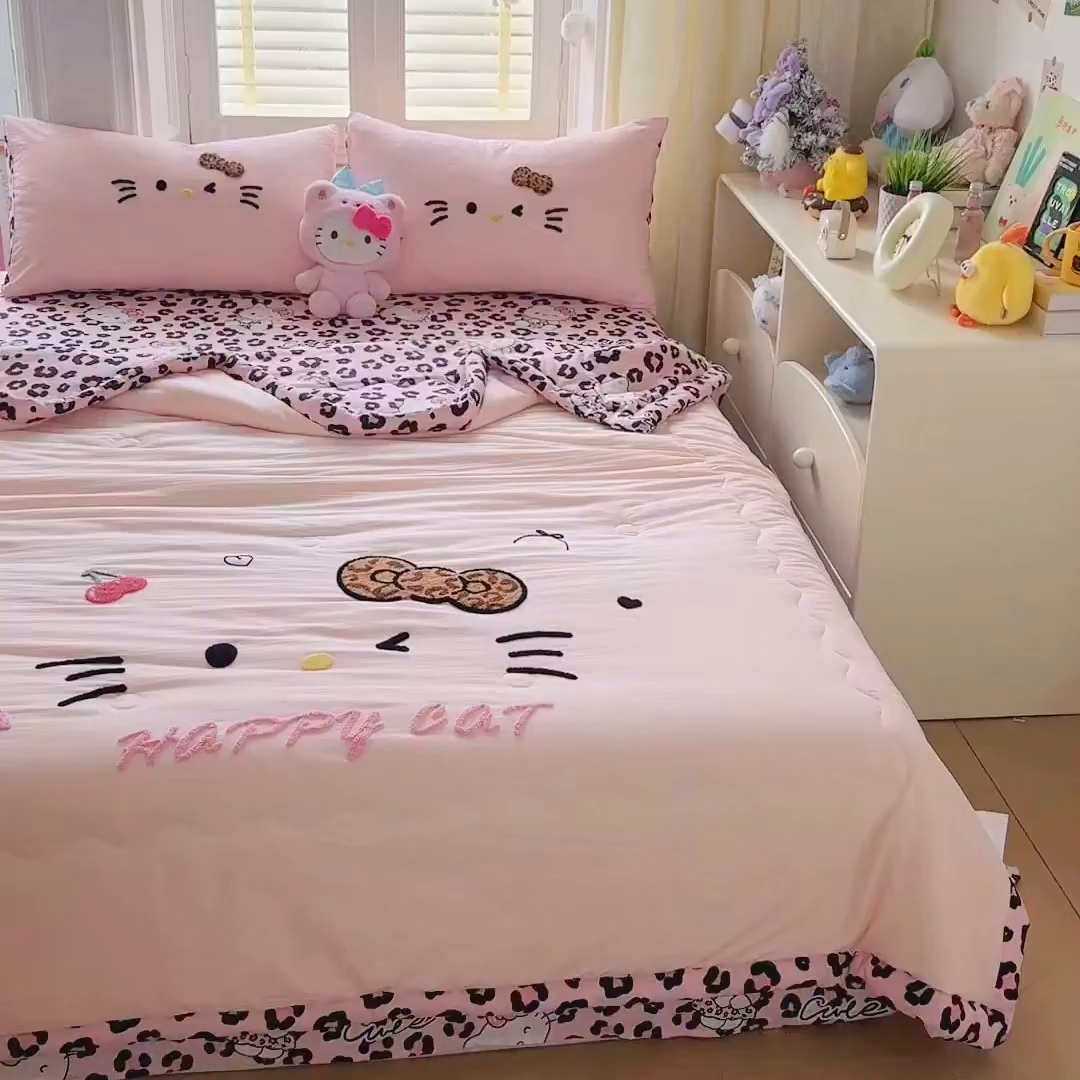 91家纺网 家纺一手货源 找家纺 优卡迪家纺馆 2026新款水洗棉印加绣夏被四件套下载文件包含买家秀 摩登KT-玉粉