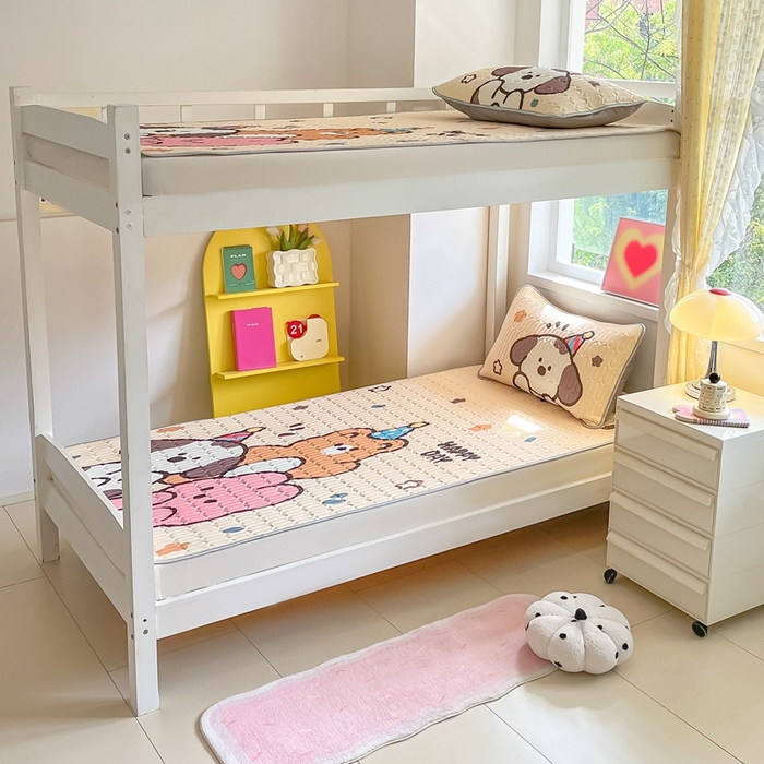 91家纺网 家纺一手货源 找家纺 （总）川悦生活 2026新款大版宿舍凉感丝学生床凉席三件套