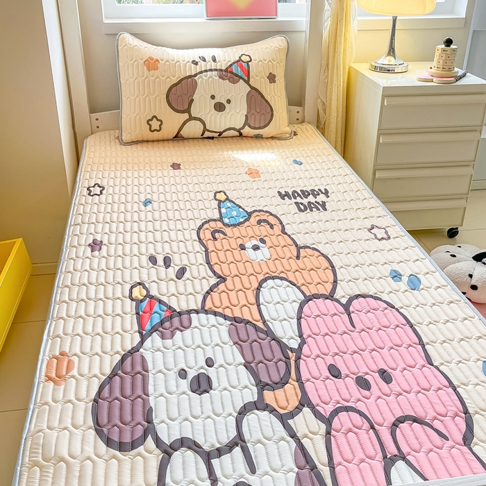 91家纺网 家纺一手货源 找家纺 （总）川悦生活 2026新款大版宿舍凉感丝学生床凉席三件套