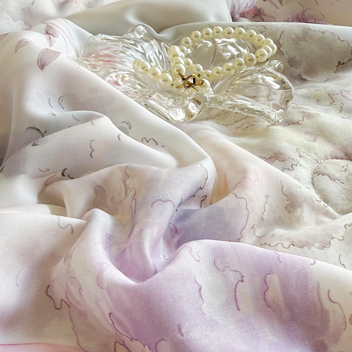 91家纺网 家纺一手货源 找家纺 （总）三俏家纺 2026新款夏被100%莱赛尔天丝数码印花床盖款夏被四件套60支天丝夏凉被