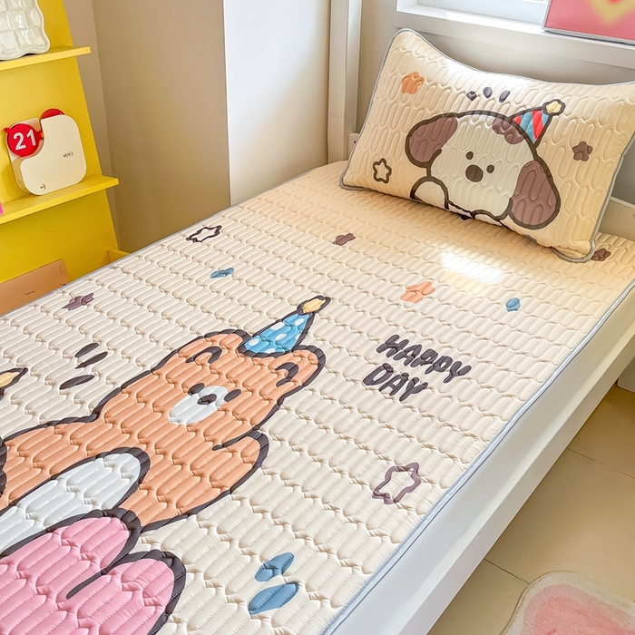 91家纺网 家纺一手货源 找家纺 （总）川悦生活 2026新款大版宿舍凉感丝学生床凉席三件套