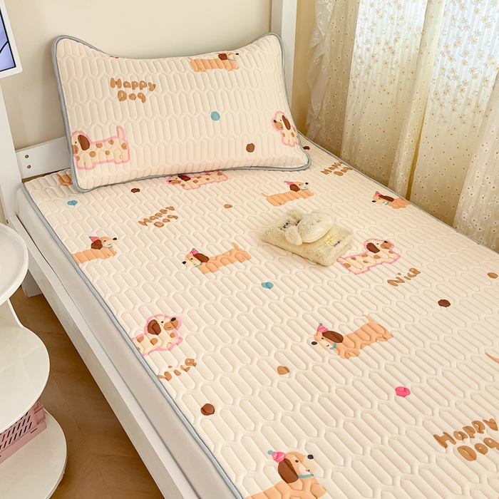 91家纺网 家纺一手货源 找家纺 （总）川悦生活 2026新款大版宿舍凉感丝学生床凉席三件套