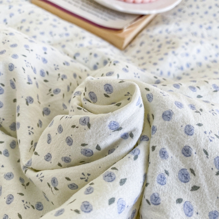 91家纺网 家纺一手货源 找家纺 宇淳国际 2026新款水洗棉荷叶边夏凉被 蓝星絮语