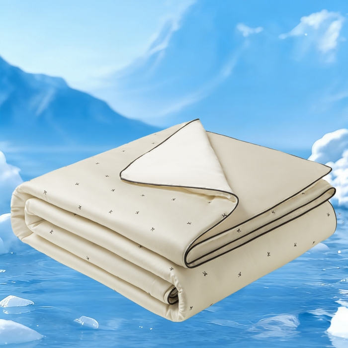 91家纺网 家纺一手货源 找家纺 （总）爱彼家纺 2026新款冰丝印花夏被四件套滚边设计款冰丝空调被印花单夏被-系列一