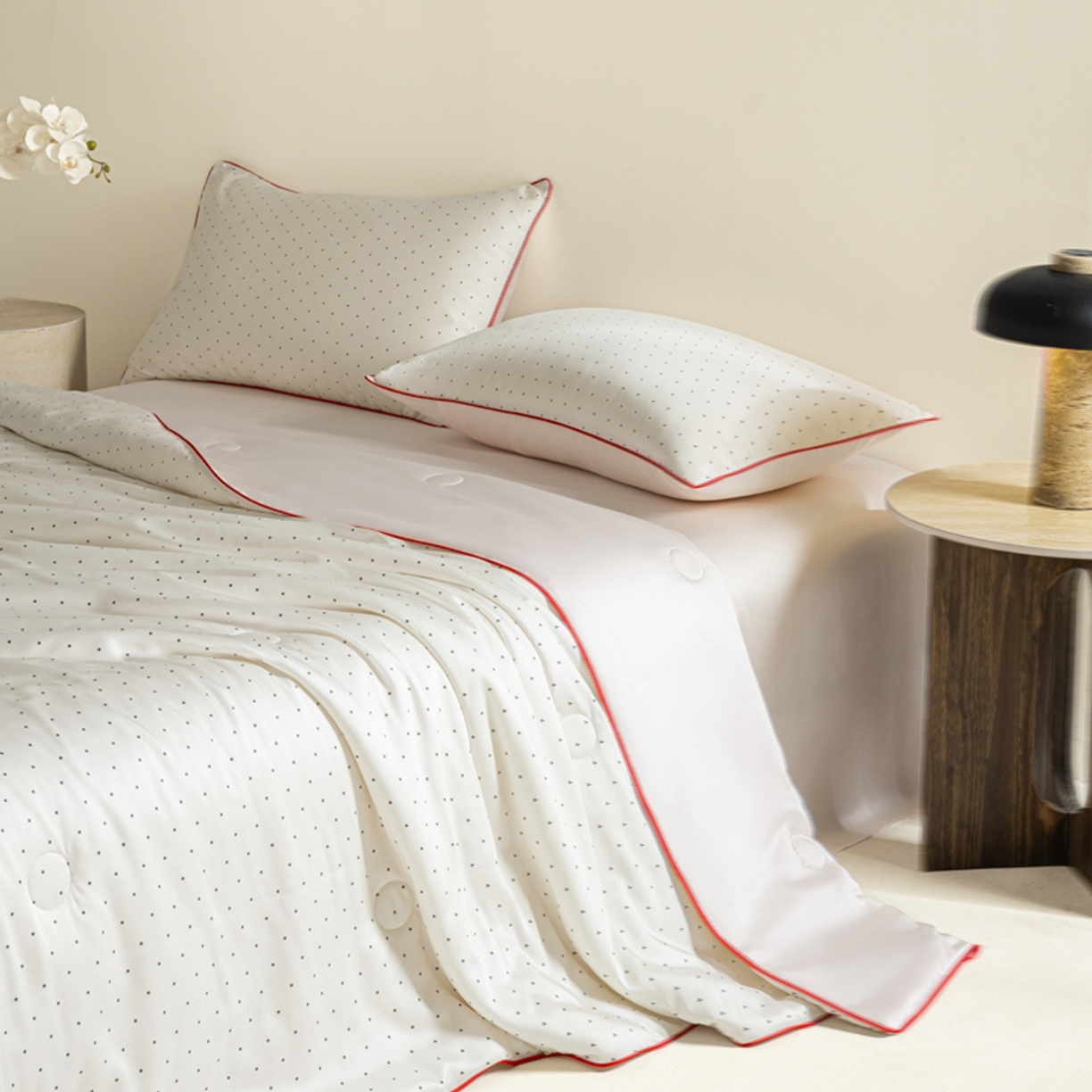 91家纺网 家纺一手货源 找家纺 爱彼家纺 2026新款冰丝印花夏被四件套滚边设计款冰丝空调被印花单夏被-系列一 夜影郁香