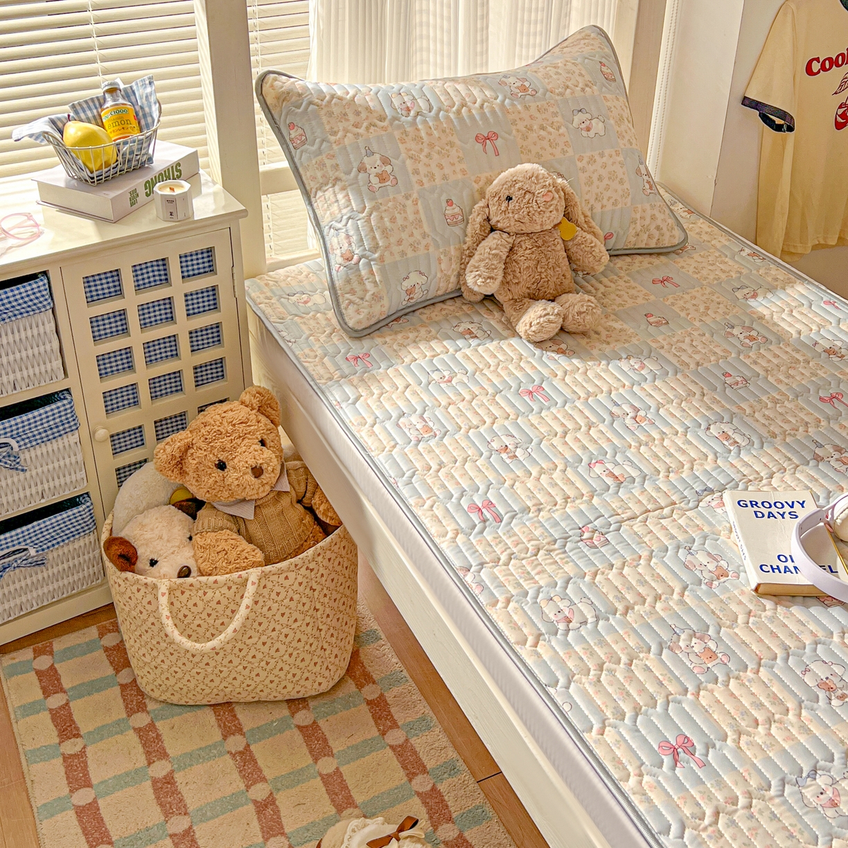 91家纺网 家纺一手货源 找家纺 （总）川悦生活 2026新款大版宿舍凉感丝学生床凉席三件套