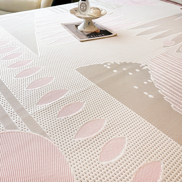 91家纺网 家纺一手货源 找家纺 （总）雅诗帛 2026新款凉感丝PE凉感床裙款凉席三件套-几何系列