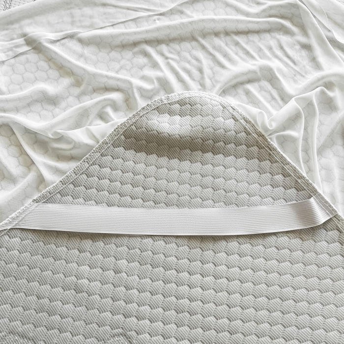 91家纺网 家纺一手货源 找家纺 悦织湾家纺 2026新款提花凉豆豆凉席三件套夏季3D豆豆席冰爽席子床裙款蝴蝶结小熊系列 床裙款-暴力熊灰