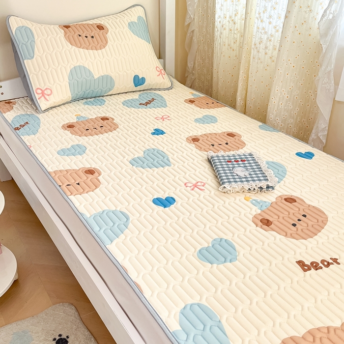 91家纺网 家纺一手货源 找家纺 （总）川悦生活 2026新款大版宿舍凉感丝学生床凉席三件套