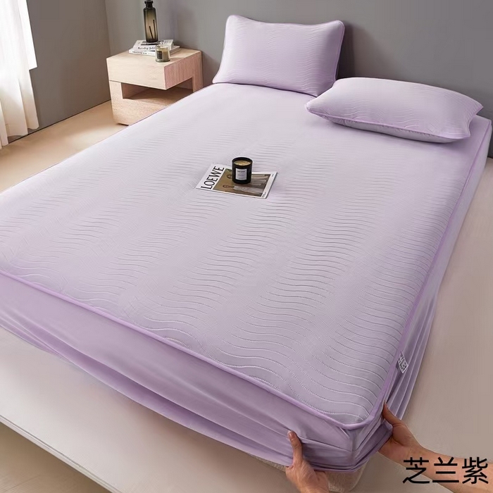 91家纺网 家纺一手货源 找家纺 玖玖爱家纺 2026新款0胶感母婴呱呱席床笠款 芝兰紫