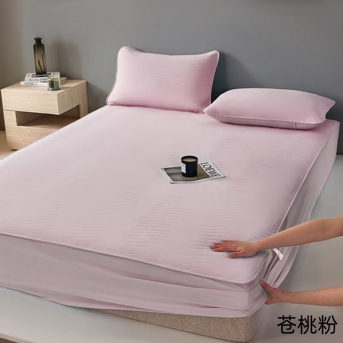 玖玖爱家纺 2026新款0胶感母婴呱呱席床笠款 苍桃粉