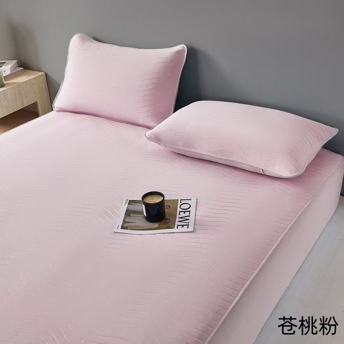 91家纺网 家纺一手货源 找家纺 玖玖爱家纺 2026新款0胶感母婴呱呱席床笠款 苍桃粉