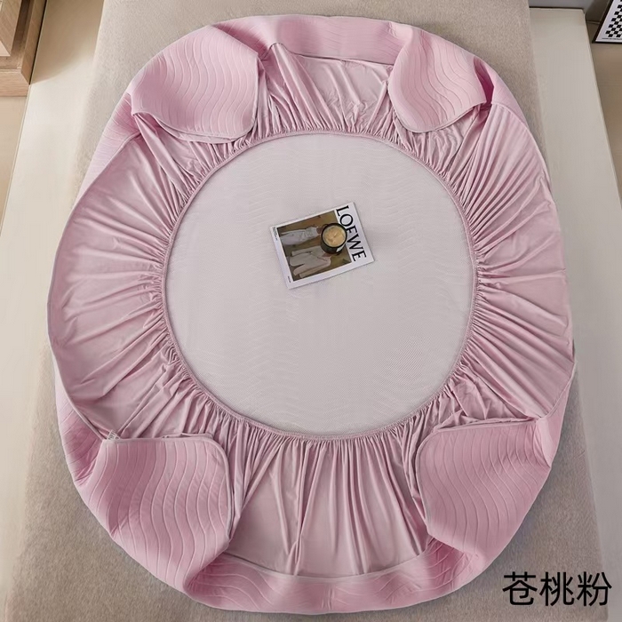 91家纺网 家纺一手货源 找家纺 玖玖爱家纺 2026新款0胶感母婴呱呱席床笠款 苍桃粉