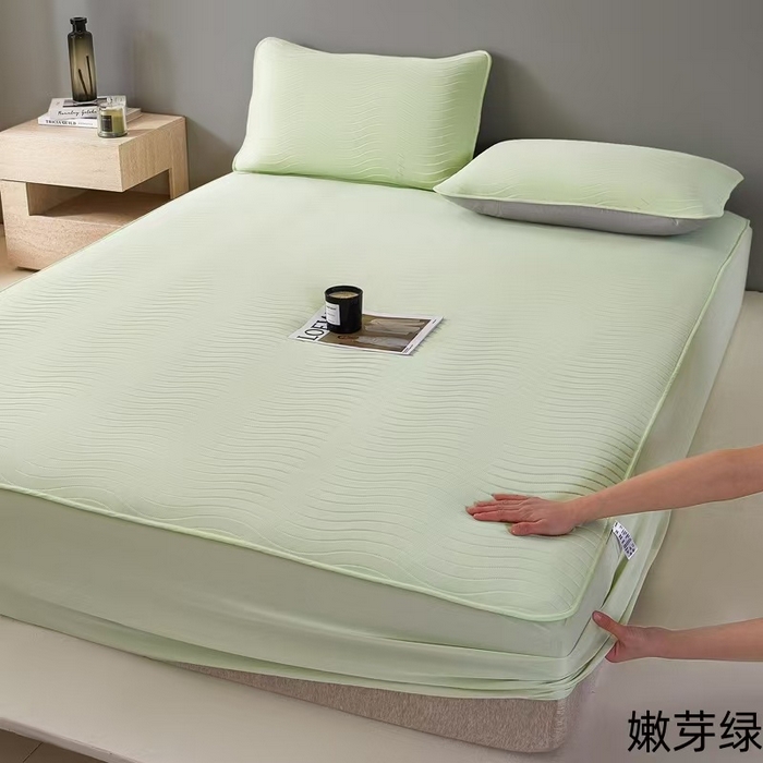玖玖爱家纺 2026新款0胶感母婴呱呱席床笠款 嫩芽绿