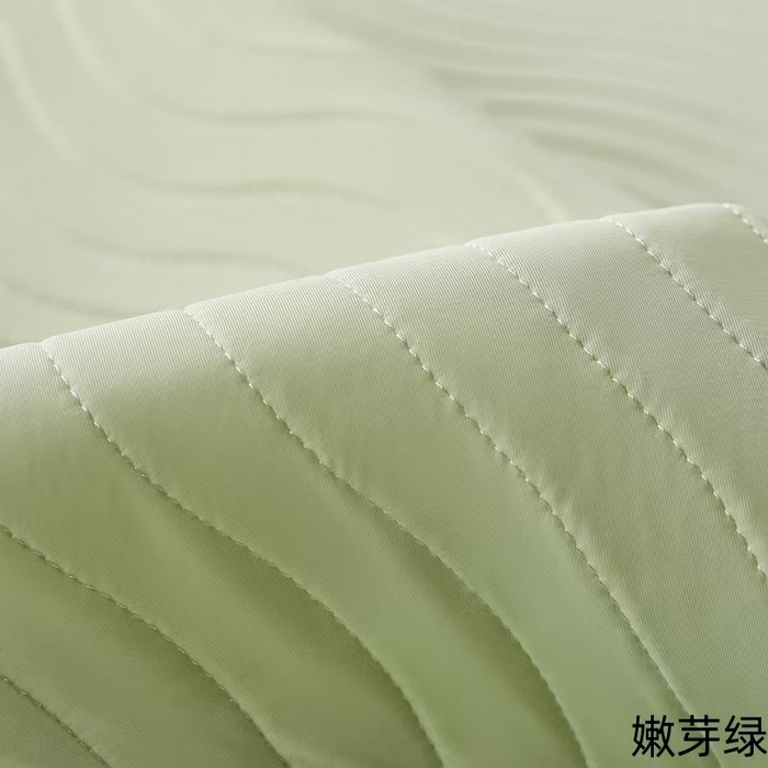 91家纺网 家纺一手货源 找家纺 玖玖爱家纺 2026新款0胶感母婴呱呱席床笠款 嫩芽绿