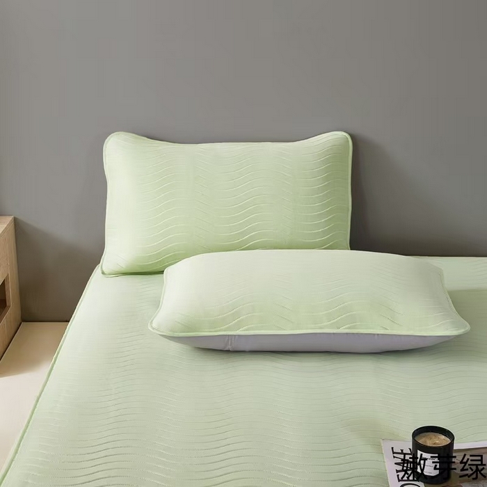 91家纺网 家纺一手货源 找家纺 玖玖爱家纺 2026新款0胶感母婴呱呱席床笠款 嫩芽绿