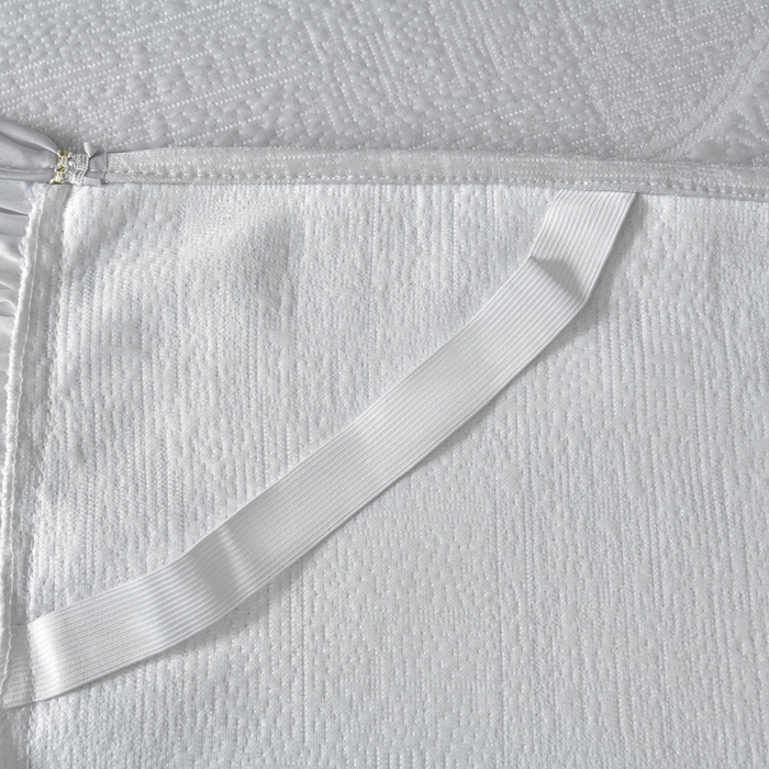 91家纺网 家纺一手货源 找家纺 （总）诺梵家纺 2026新款冰豆豆PE高分子凉感印花床裙款凉席三件套