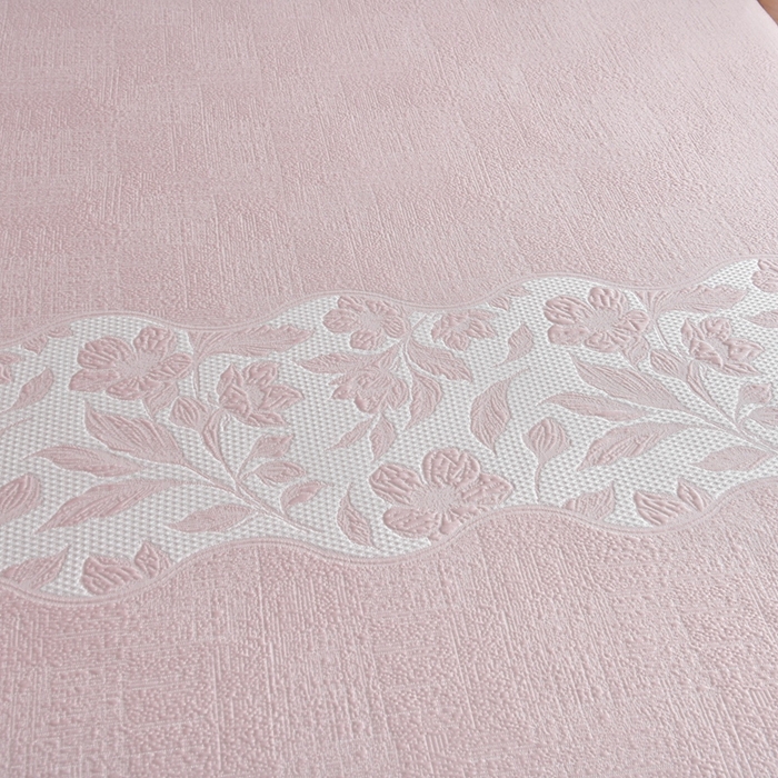 91家纺网 家纺一手货源 找家纺 诺梵家纺 2026新款冰豆豆PE高分子凉感印花床裙款凉席三件套 小蛮腰粉