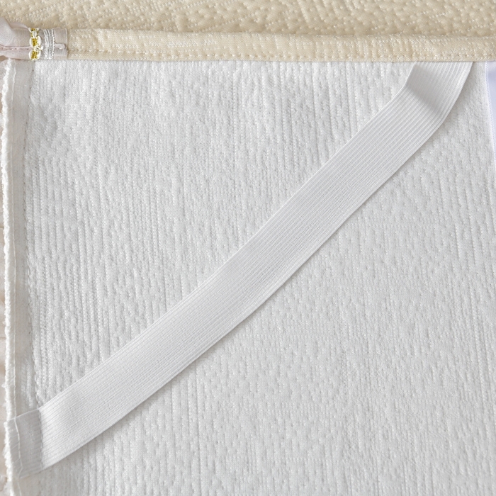 91家纺网 家纺一手货源 找家纺 诺梵家纺 2026新款冰豆豆PE高分子凉感印花床裙款凉席三件套 小蛮腰黄