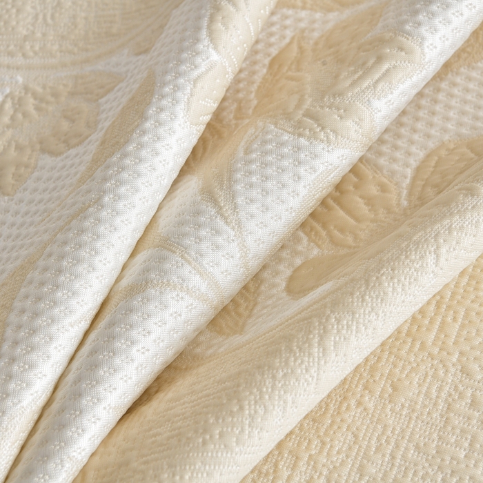 91家纺网 家纺一手货源 找家纺 诺梵家纺 2026新款冰豆豆PE高分子凉感印花床裙款凉席三件套 小蛮腰黄