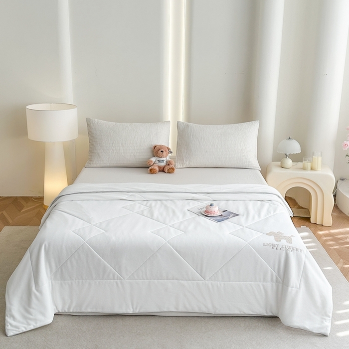 宇淳国际 2026新款华夫格夏凉被 本白