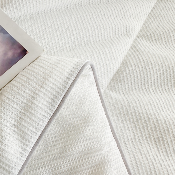 91家纺网 家纺一手货源 找家纺 宇淳国际 2026新款华夫格夏凉被 本白