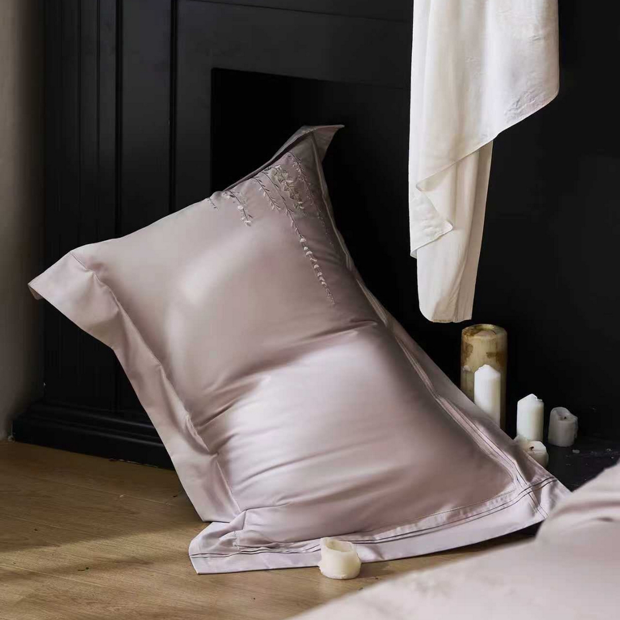 91家纺网 家纺一手货源 找家纺 玖玖爱家纺 2026新款100支长绒棉东方禅意柔奢风极简治愈四件套-漫枝 漫枝-莫奈紫