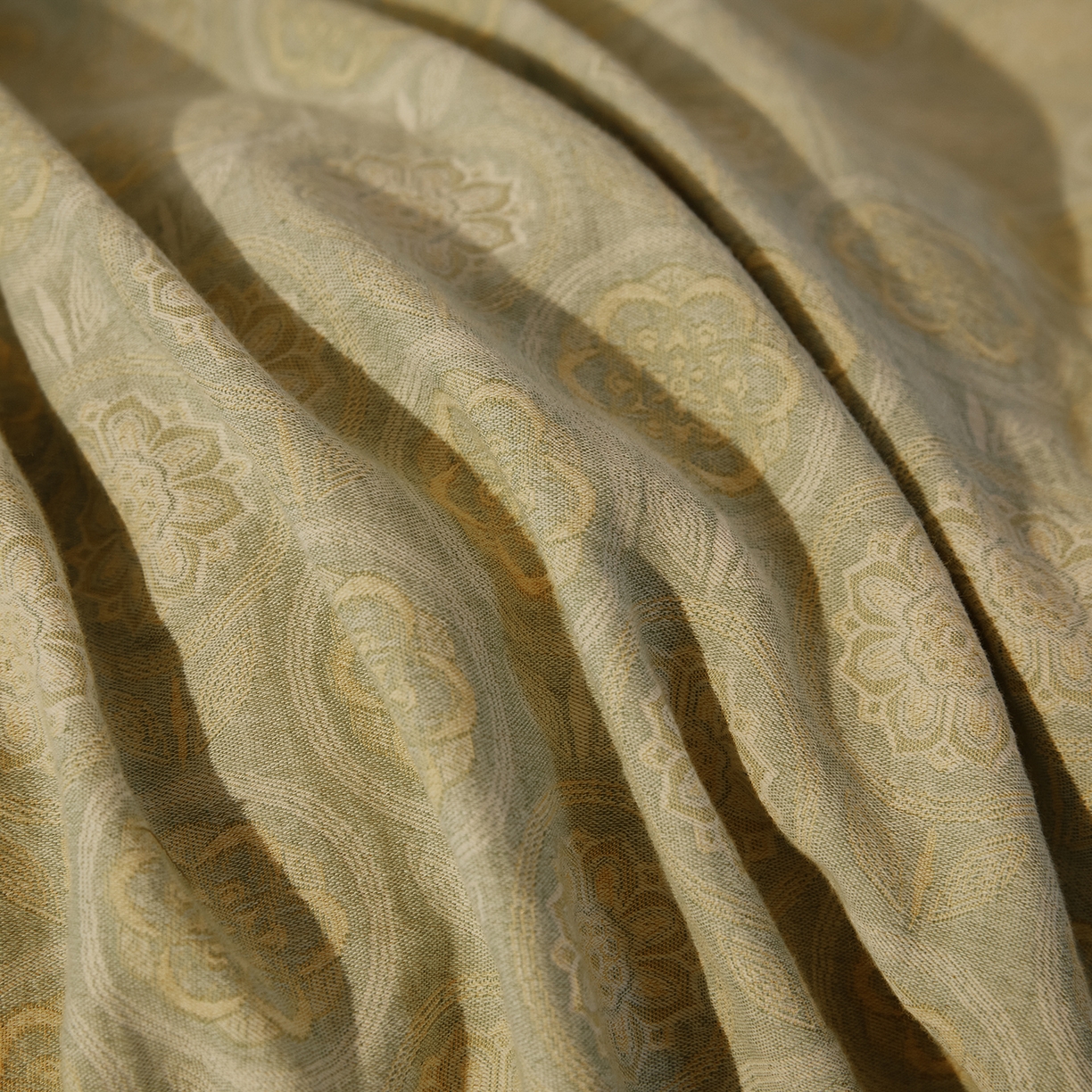 91家纺网 家纺一手货源 找家纺 （总）仰望棉麻双层纱供应链 2026新款全棉色织提花双层纱纽扣款四件套-梵可