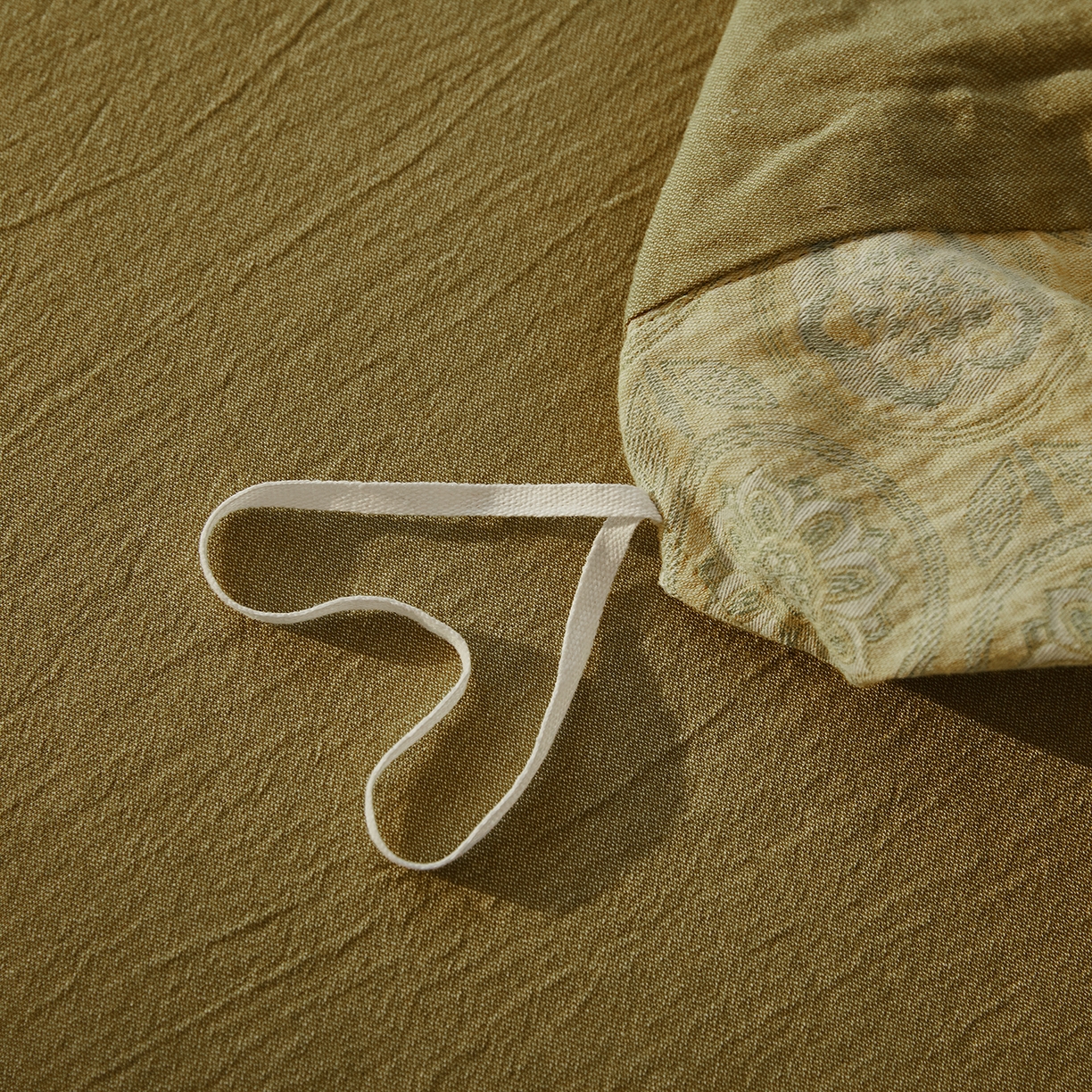 91家纺网 家纺一手货源 找家纺 （总）仰望棉麻双层纱供应链 2026新款全棉色织提花双层纱纽扣款四件套-梵可