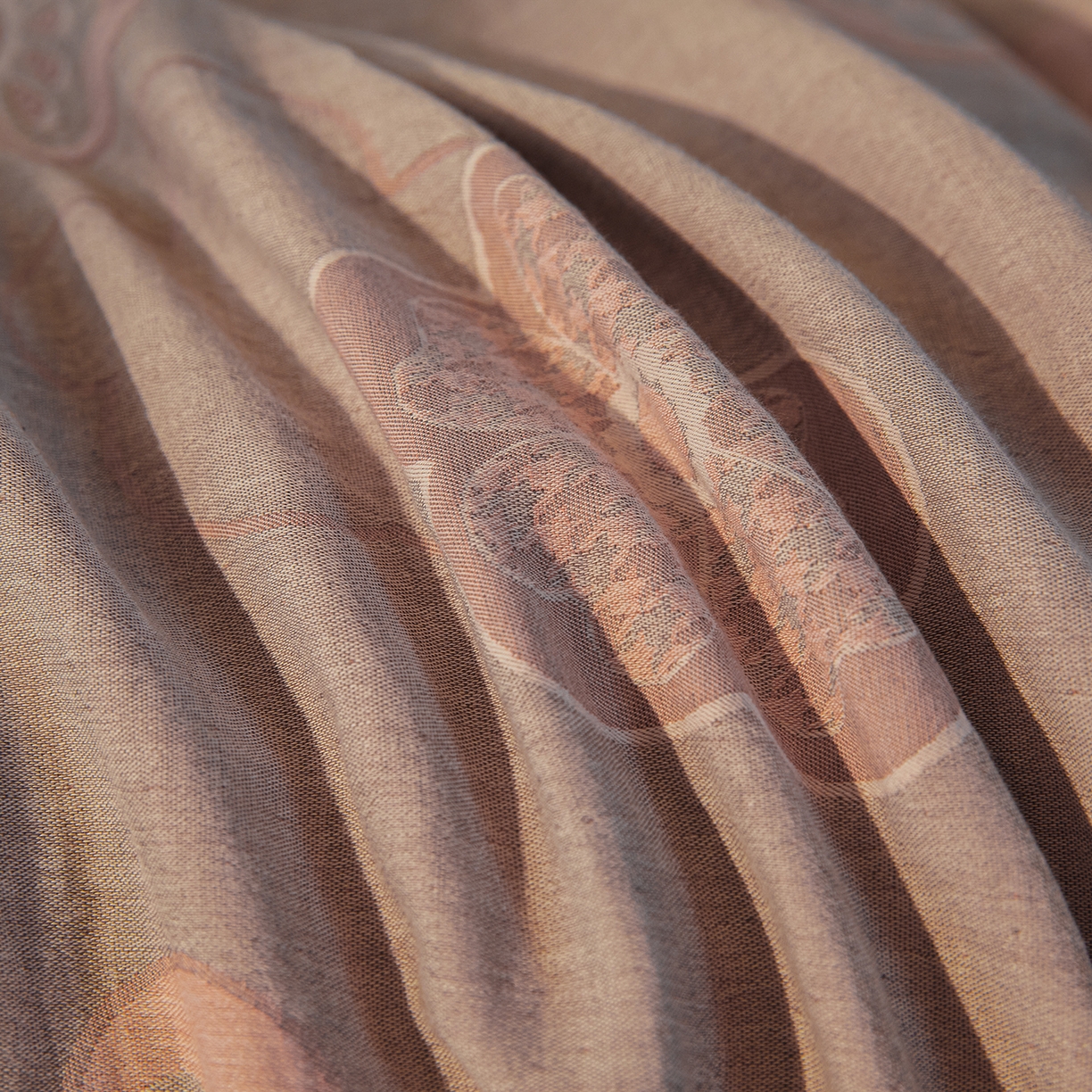 91家纺网 家纺一手货源 找家纺 （总）仰望棉麻双层纱供应链 2026新款全棉色织提花双层纱纽扣款四件套-花未眠