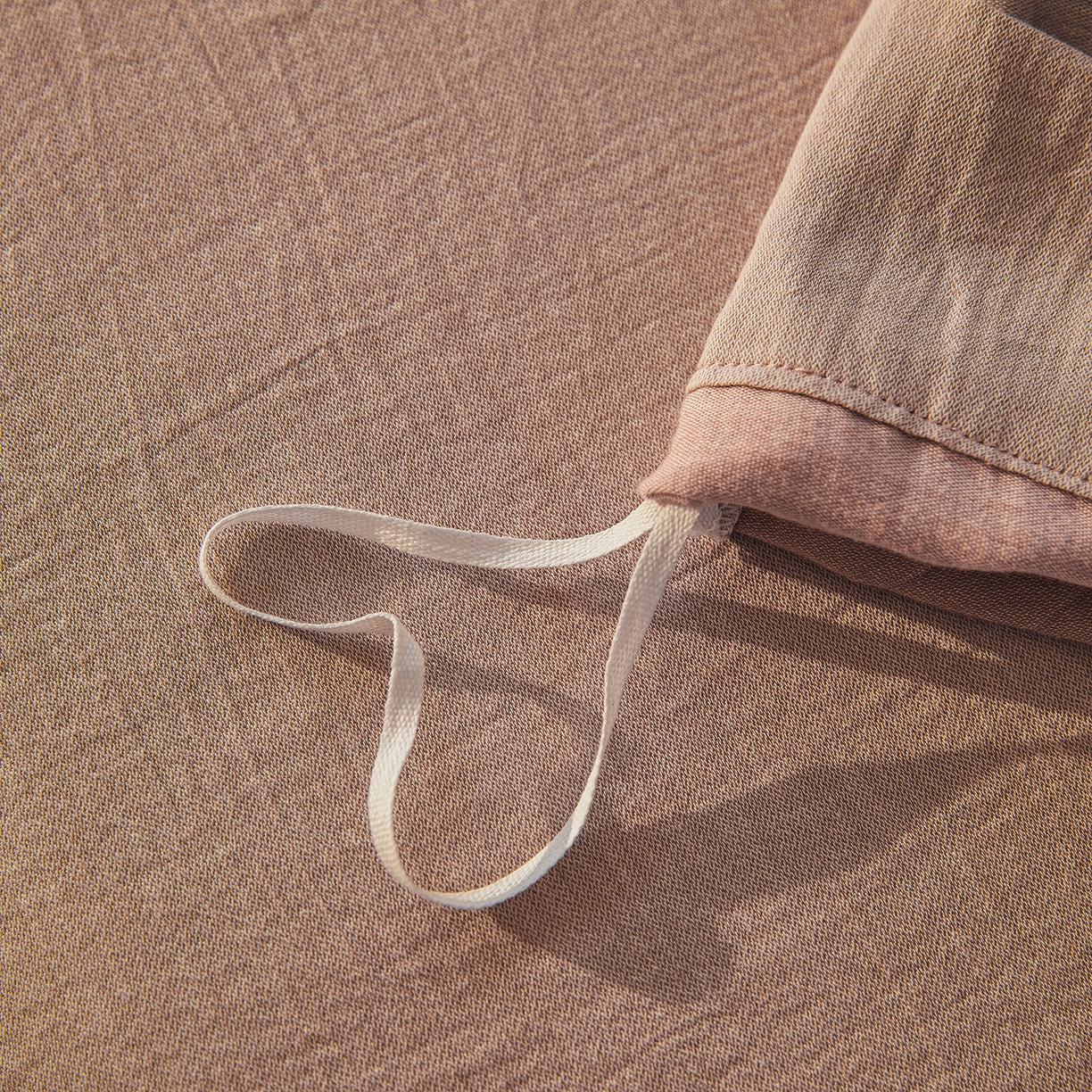 91家纺网 家纺一手货源 找家纺 （总）仰望棉麻双层纱供应链 2026新款全棉色织提花双层纱纽扣款四件套-花未眠