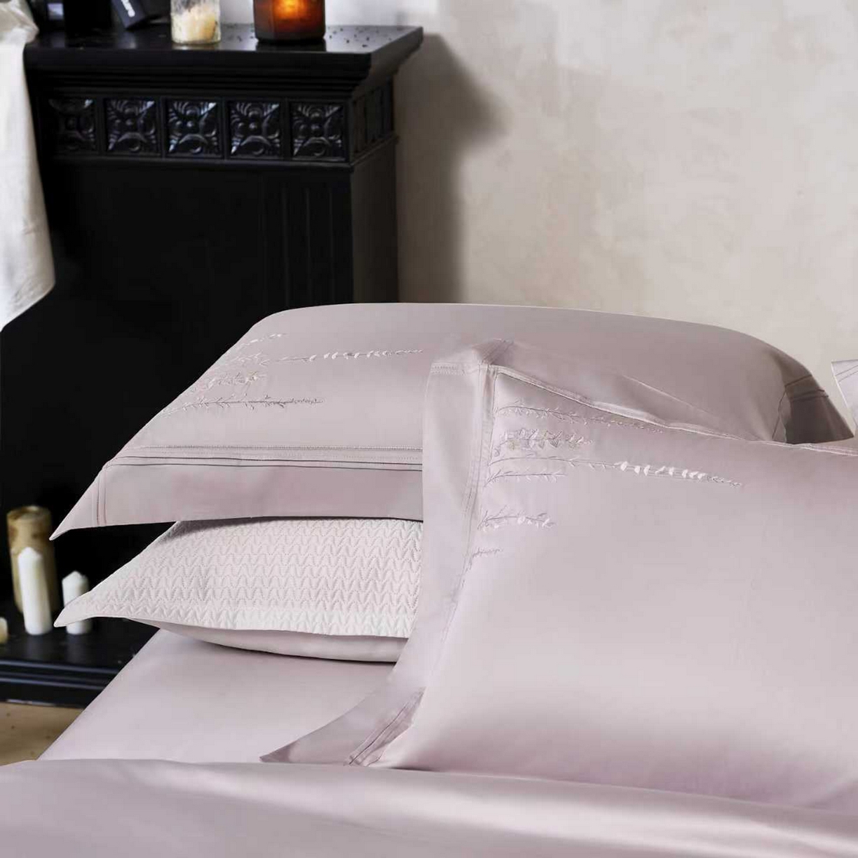 91家纺网 家纺一手货源 找家纺 玖玖爱家纺 2026新款100支长绒棉东方禅意柔奢风极简治愈四件套-漫枝 漫枝-莫奈紫