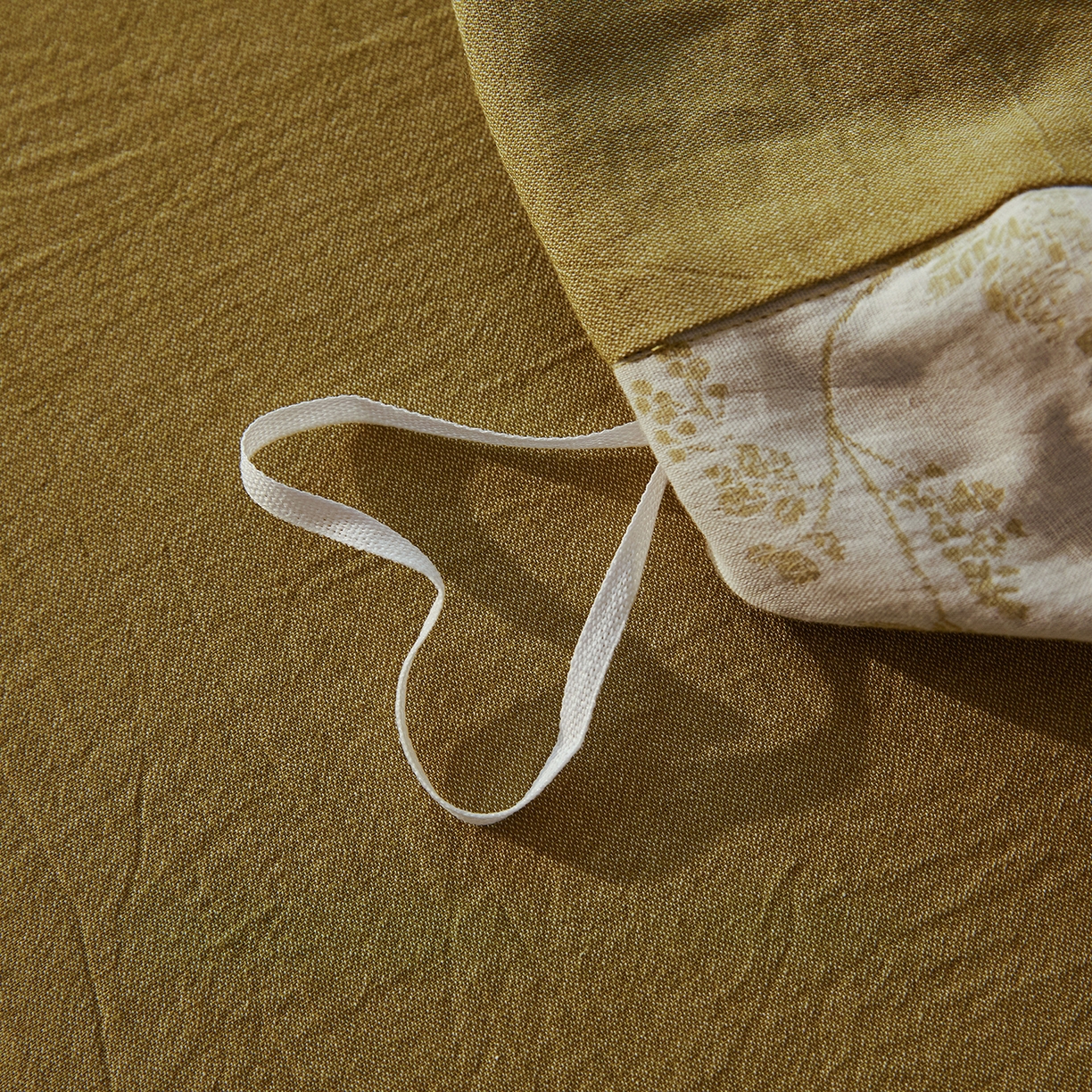 91家纺网 家纺一手货源 找家纺 （总）仰望棉麻双层纱供应链 2026新款全棉色织提花双层纱纽扣款四件套-森意棉棉