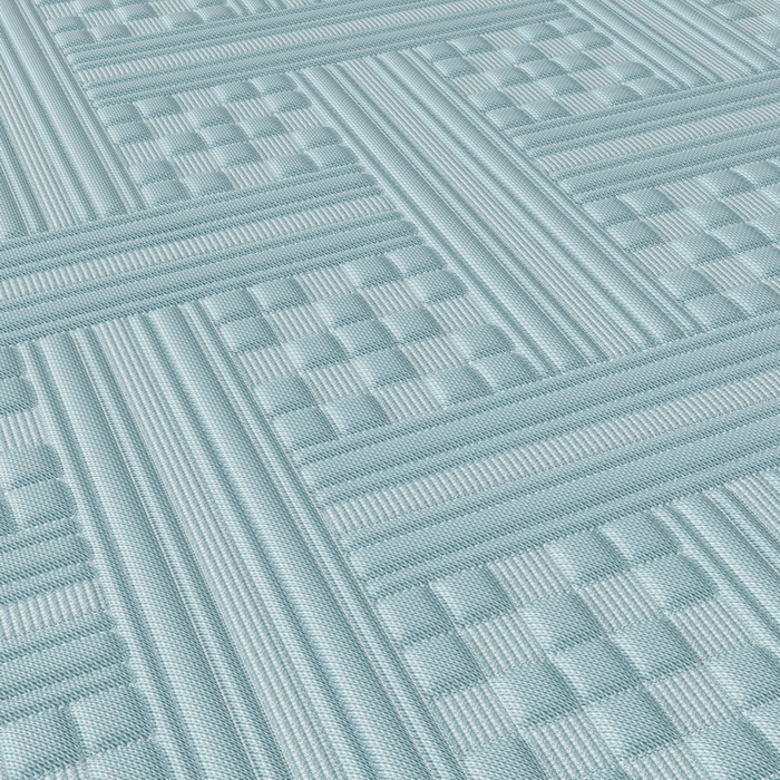 91家纺网 家纺一手货源 找家纺 雅诗帛 2026新款PE凉感丝床裙款凉席三件套-织序 织序床裙-蓝