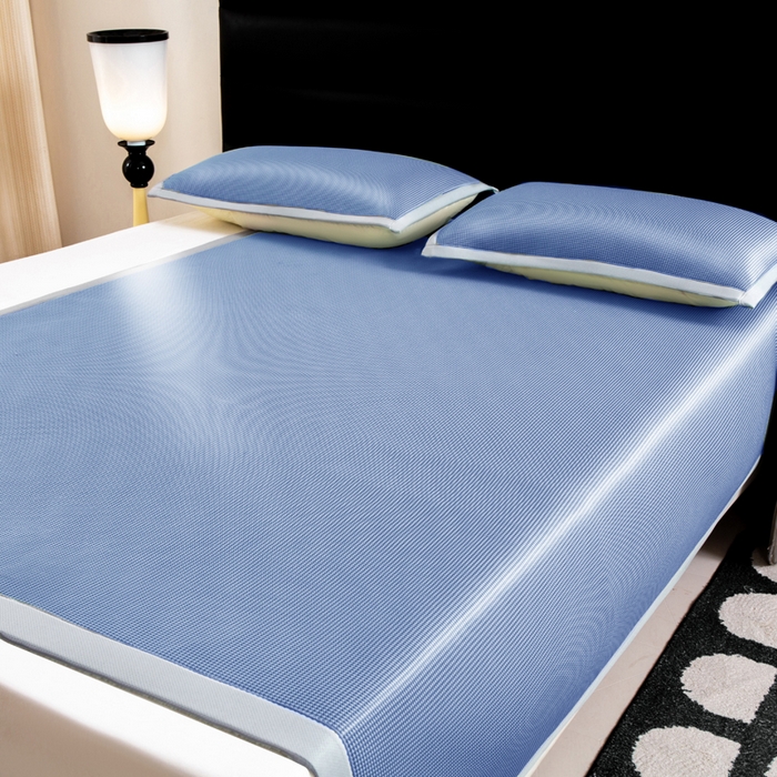 91家纺网 家纺一手货源 找家纺 （总）家喜爱 2026新款碳光冰丝席子三件套加厚复合三明治款冰丝软席平铺席