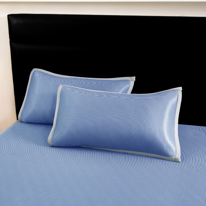 91家纺网 家纺一手货源 找家纺 （总）家喜爱 2026新款碳光冰丝席子三件套加厚复合三明治款冰丝软席平铺席